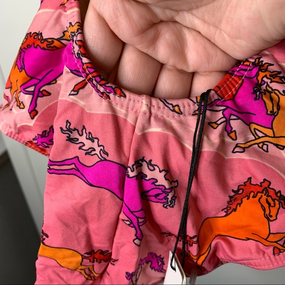 NWT Rosa Chá Brazilian One-Piece Horse Print Swimsuit - Picture 6 of 15